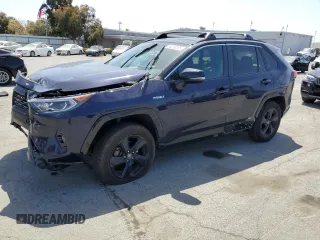2020 Toyota RAV4 Hybrid XSE with VIN 4T3EWRFV2LU002294, listed as a Copart auction lot 54216205 with 82,232 mi miles and Salvage title. Bid and sale history available at DreamBid. Image 1.