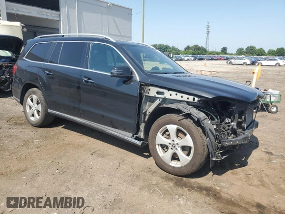 2018 Mercedes-Benz GLS 450 with VIN 4JGDF6EE2JB135716, listed as a Copart auction lot 61149405 with 75,771 mi miles and Salvage title. Bid and sale history available at DreamBid. Image 4.