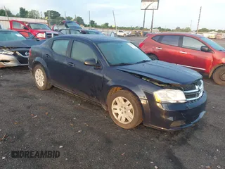 2014 Dodge Avenger SE with VIN 1C3CDZAB2EN108754, listed as a IAAI auction lot 42084617 with 144,074 mi miles. Bid and sale history available at carsss.com. Image 1.