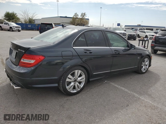 2012 Mercedes-Benz C 350 Sport with VIN WDDGF5HB2CR213828, listed as a Copart auction lot 76286344 with 32,985 mi miles and Salvage Title. Bid and sale history available at DreamBid. Image 3.