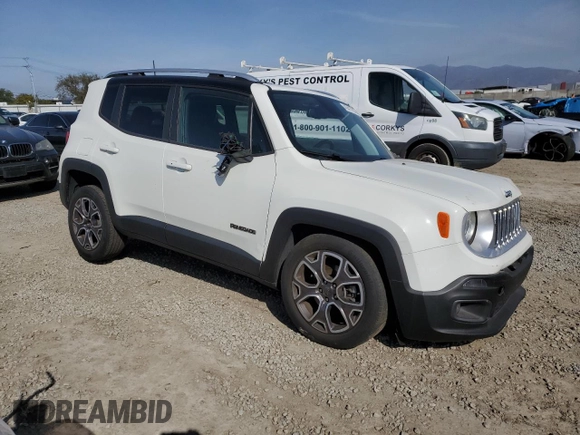 2018 Jeep Renegade Limited with VIN ZACCJADBXJPH38377, listed as a Copart auction lot 45417755 with 81,189 mi miles and Salvage title. Bid and sale history available at DreamBid. Image 4.