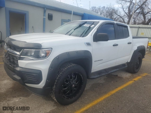 2021 Chevrolet Colorado 2WD Work Truck with VIN 1GCGSBEA4M1191184, listed as a Copart auction lot 83602904 with 39,618 mi miles and Salvage Title. Bid and sale history available at carsss.com. Image 1.
