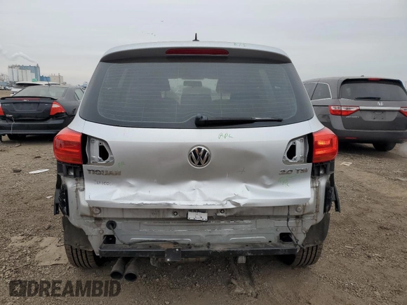 2013 Volkswagen Tiguan S with VIN WVGAV7AX4DW555526, listed as a Copart auction lot 44681755 with 156,488 mi miles and Salvage title. Bid and sale history available at DreamBid. Image 6.
