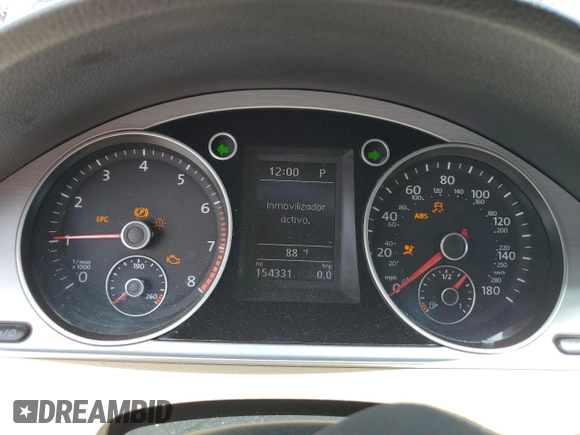 2014 Volkswagen CC Sport with VIN WVWBP7ANXEE506260, listed as a Copart auction lot 54690045 with 154,331 mi miles and Salvage Title. Bid and sale history available at carsss.com. Image 12.