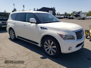 2014 Infiniti QX80 with VIN JN8AZ2NC9E9350906, listed as a Copart auction lot 65817505 with 123,790 mi miles and Clean title. Bid and sale history available at DreamBid. Image 4.
