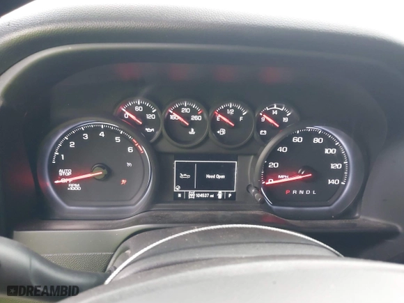 2021 Chevrolet Silverado 1500 Custom with VIN 3GCPYBEK5MG162138, listed as a IAAI auction lot 40882386 with 104,537 mi miles. Bid and sale history available at carsss.com. Image 7.