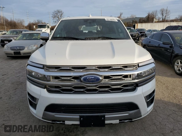 2023 Ford Expedition Max Platinum with VIN 1FMJK1M87PEA27287, listed as a Copart auction lot 42148204 with 2,666 mi miles and Salvage title. Bid and sale history available at DreamBid. Image 5.
