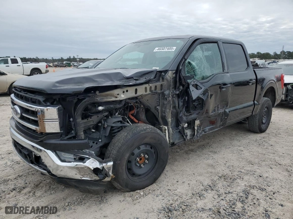 2022 Ford F-150 XL with VIN 1FTFW1ED9NFB19003, listed as a Copart auction lot 46507405 with 22,855 mi miles and Salvage Title. Bid and sale history available at carsss.com. Image 1.