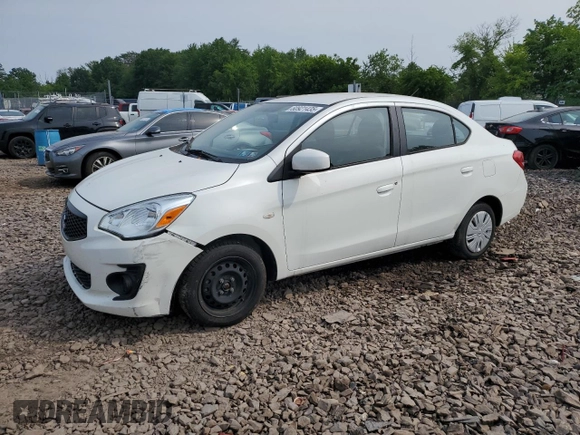 2020 Mitsubishi Mirage ES z VIN ML32F3FJ1LHF00656, wystawiony jako Copart lot #60921435 z przebiegiem 52 486 mil mil oraz Czysty tytuł • Clean title. Historia ofert i sprzedaży dostępna na DreamBid. Obrazek 1.
