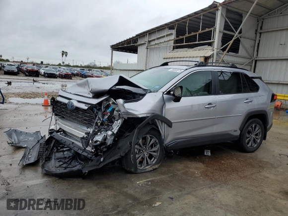 2024 Toyota RAV4 Hybrid XLE Premium with VIN 4T3B6RFV9RU167402, listed as a Copart auction lot 89083875 with 5,923 mi miles and Salvage Title. Bid and sale history available at DreamBid. Image 1.
