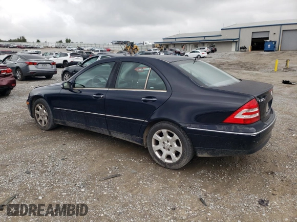 2005 Mercedes-Benz C 320 with VIN WDBRF64J75F631696, listed as a Copart auction lot 72349934 with 185,055 mi miles and Salvage Title. Bid and sale history available at DreamBid. Image 2.