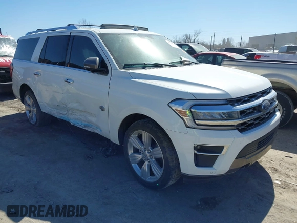 2022 Ford Expedition Max King Ranch with VIN 1FMJK1PT3NEA47209, listed as a IAAI auction lot 41739106 with 59,426 mi miles and . Bid and sale history available at DreamBid. Image 1.