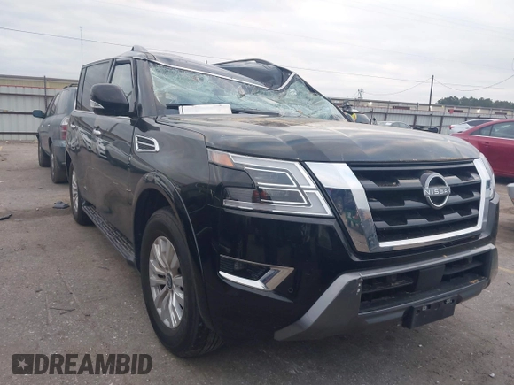2023 Nissan Armada SV with VIN JN8AY2AC9P9183796, listed as a IAAI auction lot 41235807 with Not Provided miles. Bid and sale history available at carsss.com. Image 1.
