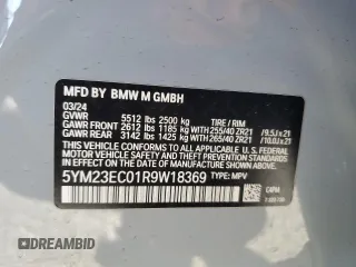 2024 BMW X4 M z VIN 5YM23EC01R9W18369, wystawiony jako Copart lot #82886254 z przebiegiem Nie podano mil oraz Szkoda całkowita • Salvage title. Historia ofert i sprzedaży dostępna na DreamBid. Obrazek 13.