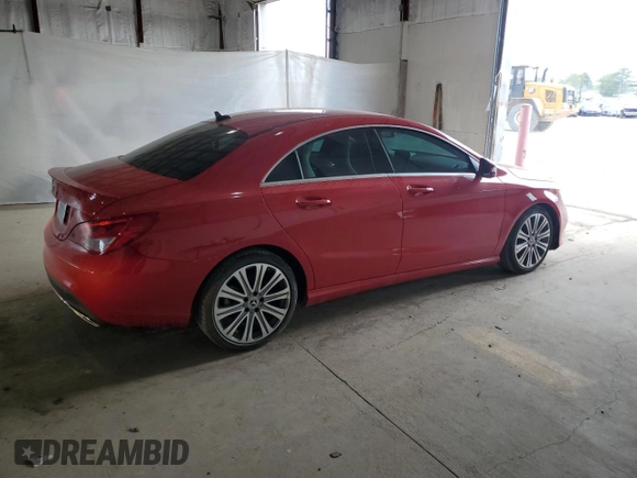 2018 Mercedes-Benz CLA with VIN WDDSJ4EB5JN588110, listed as a Copart auction lot 55221985 with 37,070 mi miles and Non Repairable. Bid and sale history available at carsss.com. Image 3.