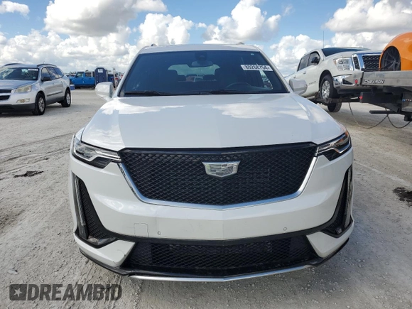 2022 Cadillac XT6 Sport with VIN 1GYKPGRS8NZ164305, listed as a Copart auction lot 80268754 with 17,232 mi miles and Salvage Title. Bid and sale history available at carsss.com. Image 5.