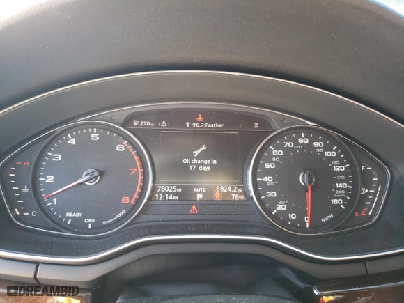 2019 Audi A5 Sportback Premium with VIN WAUANCF55KA058495, listed as a Copart auction lot 84993264 with NaN miles and Salvage Title. Bid and sale history available at carsss.com. Image 9.