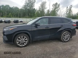 2022 Toyota Highlander Limited with VIN 5TDDZRBH9NS227626, listed as a Copart auction lot 62931075 with 61,777 mi miles and Salvage title. Bid and sale history available at DreamBid. Image 1.