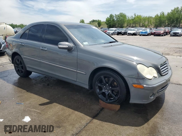 2007 Mercedes-Benz C 280 Luxury with VIN WDBRF92HX7F837258, listed as a Copart auction lot 58594675 with 158,544 mi miles and Salvage title. Bid and sale history available at DreamBid. Image 4.