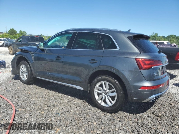 2023 Audi Q5 S line Premium with VIN WA1GAAFY4P2124408, listed as a Copart auction lot 57766075 with 14,286 mi miles and Salvage title. Bid and sale history available at DreamBid. Image 2.