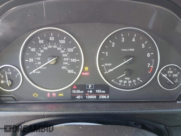 2013 BMW 3 Series 328i with VIN WBA3C1G55DNR49447, listed as a IAAI auction lot 41296098 with 126,605 mi miles and . Bid and sale history available at DreamBid. Image 7.