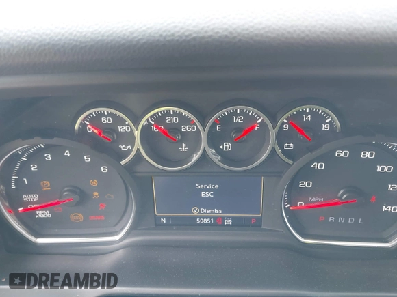 2019 Chevrolet Silverado 1500 LT with VIN 1GCUYDED1KZ111474, listed as a IAAI auction lot 42050470 with 50,851 mi miles. Bid and sale history available at carsss.com. Image 7.