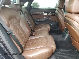 2015 Audi A8 L 4.0T with VIN WAU32AFD1FN000783, listed as a Copart auction lot 89306805 with 115,241 mi miles and Salvage Title. Bid and sale history available at carsss.com. Image 10.
