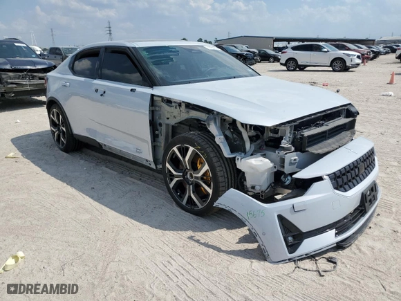 2021 Polestar 2 Launch Edition with VIN LPSED3KA6ML021871, listed as a Copart auction lot 72254314 with 23,178 mi miles and Salvage Title. Bid and sale history available at carsss.com. Image 4.