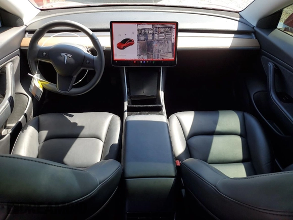 2020 Tesla Model 3 Long Range with VIN 5YJ3E1EB9LF744314, listed as a Copart auction lot 53992025 with 74,645 mi miles and Salvage Title. Bid and sale history available at carsss.com. Image 8.