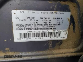 2008 Mazda 3 i Sport with VIN JM1BK12F981786106, listed as a Copart auction lot 85446424 with 200,362 mi miles and Salvage Title. Bid and sale history available at DreamBid. Image 12.