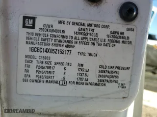 2005 Chevrolet Silverado 1500 Work Truck with VIN 1GCEC14X05Z152177, listed as a Copart auction lot 86987454 with 0 mi miles and Salvage Title. Bid and sale history available at carsss.com. Image 12.