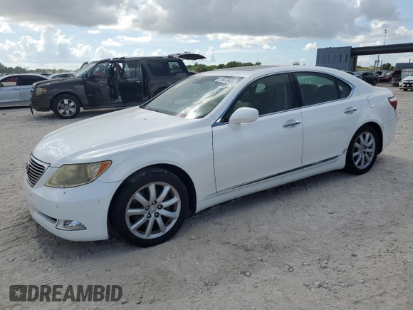 2007 Lexus LS 460 with VIN JTHBL46F275038229, listed as a Copart auction lot 61937645 with 81,691 mi miles and Clean title. Bid and sale history available at DreamBid. Image 1.
