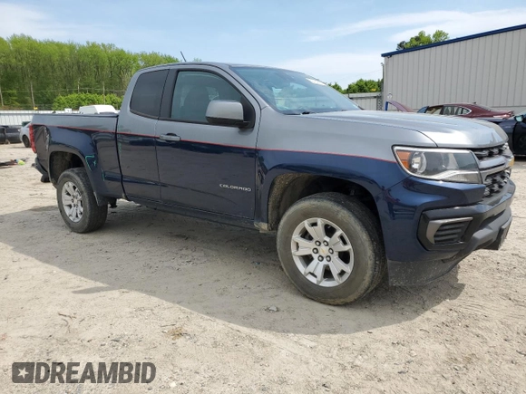2021 Chevrolet Colorado 2WD LT with VIN 1GCHSCEA3M1274938, listed as a Copart auction lot 52764365 with 27,065 mi miles and Salvage Title. Bid and sale history available at carsss.com. Image 4.