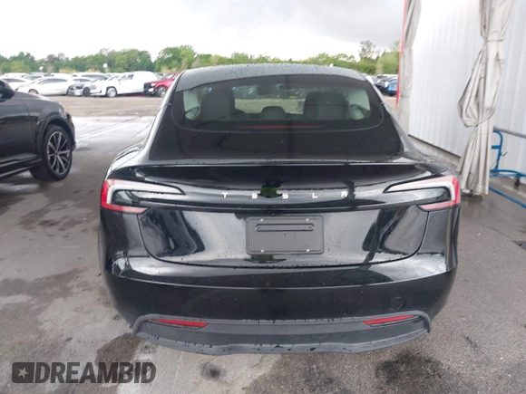 2024 Tesla Model 3 with VIN 5YJ3E1EA6RF731312, listed as a IAAI auction lot 41987407 with 5,025 mi miles and . Bid and sale history available at DreamBid. Image 16.