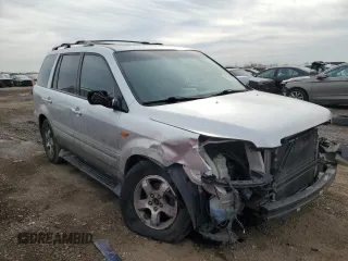 2006 Honda Pilot EX-L with VIN 2HKYF18706H556555, listed as a Copart auction lot 42933585 with 132,080 mi miles and Salvage Title. Bid and sale history available at DreamBid. Image 4.