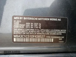 2013 BMW 3 Series 328i z VIN WBA3C1C51DF438527, wystawiony jako Copart lot #54416145 z przebiegiem 212 644 mil mil oraz Szkoda całkowita • Salvage title. Historia ofert i sprzedaży dostępna na DreamBid. Obrazek 12.