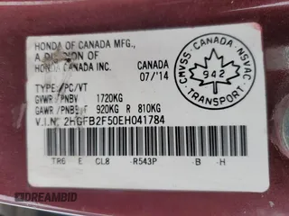 2014 Honda Civic LX z VIN 2HGFB2F50EH041784, wystawiony jako Copart lot #41696415 z przebiegiem 206 045 mil mil oraz Szkoda całkowita • Salvage title. Historia ofert i sprzedaży dostępna na DreamBid. Obrazek 12.