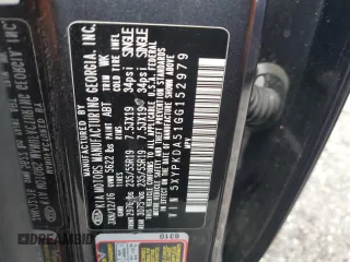 2016 Kia Sorento SX z VIN 5XYPKDA51GG152979, wystawiony jako Copart lot #57942165 z przebiegiem 189 283 mil mil oraz Szkoda całkowita • Salvage title. Historia ofert i sprzedaży dostępna na DreamBid. Obrazek 13.