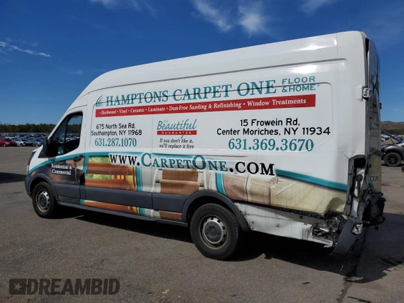 2017 Ford Transit with VIN 1FTBW3XM5HKA18155, listed as a Copart auction lot 55186125 with 140,163 mi miles and Salvage Title. Bid and sale history available at carsss.com. Image 2.