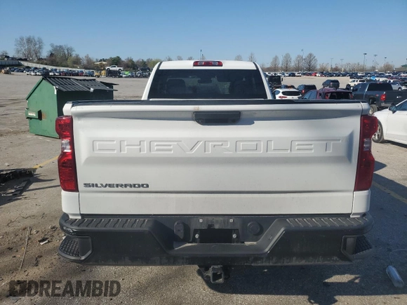 2022 Chevrolet Silverado 1500 Work Truck with VIN 3GCNAAEK2NG525602, listed as a Copart auction lot 49169165 with 107,803 mi miles and Non Repairable. Bid and sale history available at DreamBid. Image 6.