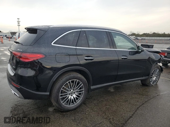 2025 Mercedes-Benz GLC with VIN W1NKM4HB9SF259122, listed as a Copart auction lot 83455184 with 1,135 mi miles and Salvage Title. Bid and sale history available at carsss.com. Image 3.