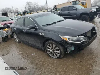 2017 Kia Optima LX with VIN 5XXGT4L39HG123521, listed as a Copart auction lot 44458205 with 156,166 mi miles and Salvage Title. Bid and sale history available at carsss.com. Image 4.