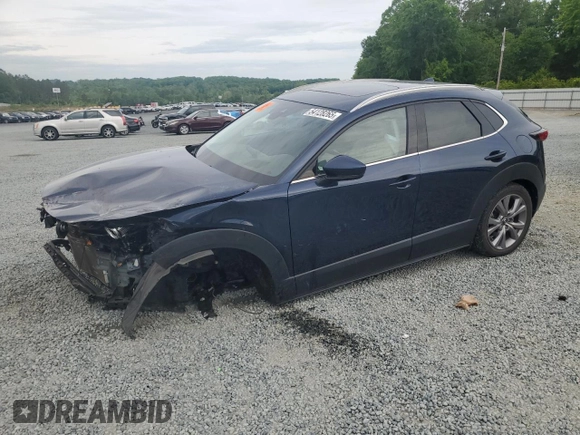 2022 Mazda CX-30 S Premium with VIN 3MVDMBDLXNM416419, listed as a Copart auction lot 54128265 with 54,838 mi miles and Salvage title. Bid and sale history available at DreamBid. Image 1.