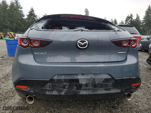 2021 Mazda Mazda3 Hatchback Premium with VIN JM1BPAML3M1332397, listed as a Copart auction lot 83233004 with 80,927 mi miles and Salvage Title. Bid and sale history available at carsss.com. Image 6.