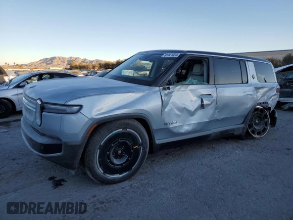 2025 Rivian R1S Adventure with VIN 7PDSGBBA0SN051096, listed as a Copart auction lot 87441054 with 30 mi miles and Salvage Title. Bid and sale history available at carsss.com. Image 1.