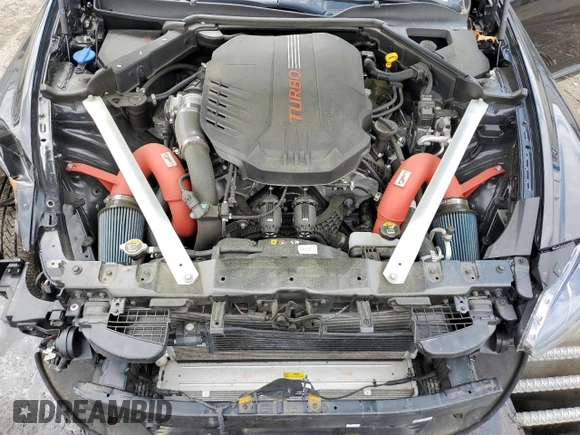 2020 Kia Stinger GT1 with VIN KNAE45LC8L6081602, listed as a Copart auction lot 52291265 with 32,874 mi miles and Salvage Title. Bid and sale history available at DreamBid. Image 13.