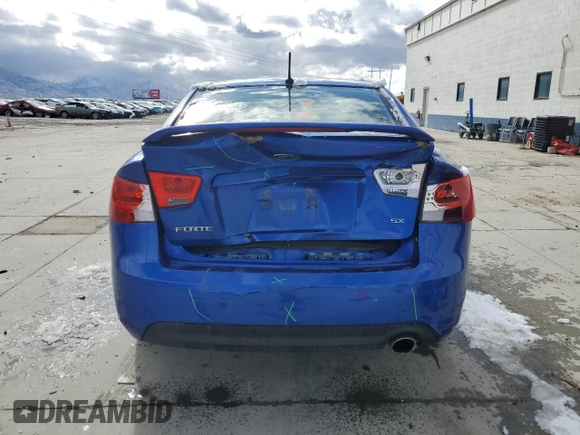 2010 Kia Forte SX with VIN KNAFW4A37A5310320, listed as a Copart auction lot 49351375 with 123,947 mi miles and Salvage Title. Bid and sale history available at carsss.com. Image 6.