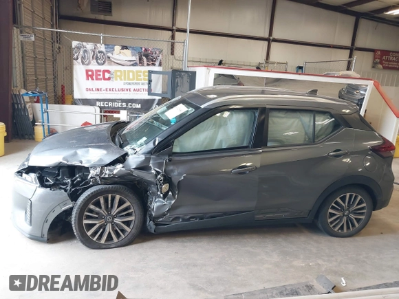 2021 Nissan Kicks SV with VIN 3N1CP5CV7ML469515, listed as a IAAI auction lot 41629851 with 82,604 mi miles and . Bid and sale history available at DreamBid. Image 21.