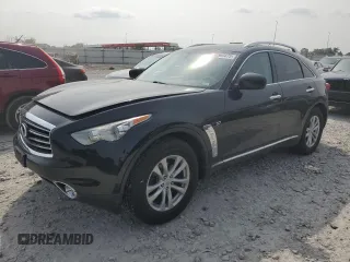 2015 Infiniti QX70 with VIN JN8CS1MU0FM381512, listed as a Copart auction lot 58560475 with 91,656 mi miles and Salvage title. Bid and sale history available at DreamBid. Image 1.