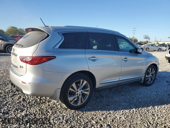 2013 Infiniti JX35 with VIN 5N1AL0MM2DC345006, listed as a Copart auction lot 75077324 with 249,410 mi miles and Salvage Title. Bid and sale history available at carsss.com. Image 3.